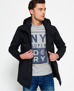 Superdry Surplus Goods Lite Parka Férfi Kabát Fekete | KQLVB2147